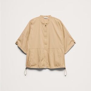 STRETCH-COTTON PUFF-SLEEVE TOP